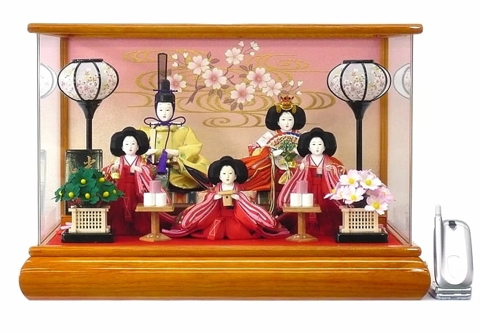 雛人形 ひな人形 お雛様 おひなさま かわいい 手作り 2025年 新作 秀光 限定品 送料無料 コンパクト ミニ 初節句 ひな祭り 五人 ５人 オルゴール付 アクリル ケース 段 買得 お得 人気