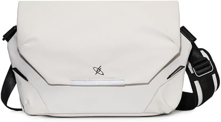 GYXX/光影行星 アポロx 1 磁気バックルショルダーバッグ メンズ向け ビジネス通勤日常用 ラップトップ対応 軽量コンパクト設計 防水加工 衝撃保護 快適な装着感 (しろ16インチ)