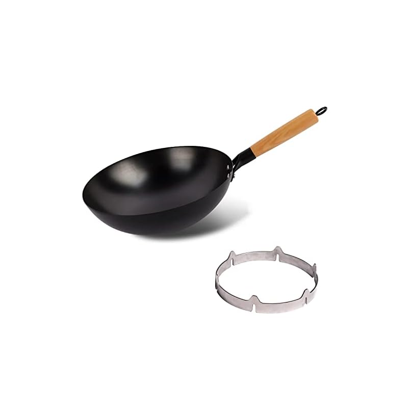 MIHOOE 中華鍋 片手鉄製炒め鍋 北京鍋 中華料理に適して 30cm