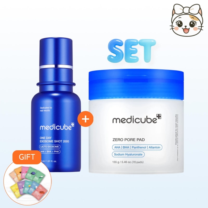 [2点セット][ゼロ毛穴パッド70枚 + ゼロ毛穴エクソソームショット2000/30ML]エクソソームシカトナーパッド /毛穴ケア/敏感肌 毛穴ケア