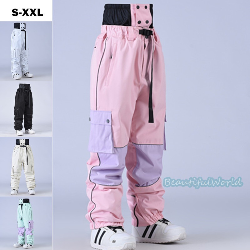 スノーパンツ メンズ レディース スキーパンツ スノーボードウェア スキーウェア ビブパンツ 防寒 防風 冬服 単品 男女兼用 撥水加工