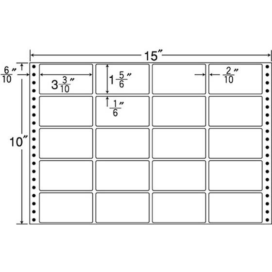 連続ラベルナナフォーム 15×10インチ 20面 500折 NANA M15E