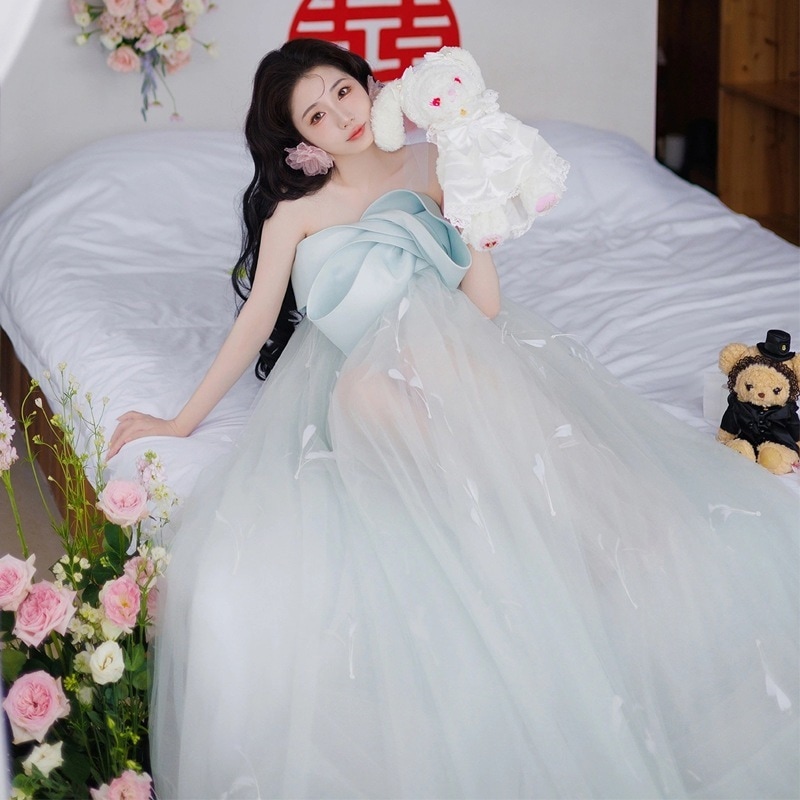結婚式ワンピース 着痩せ 結婚式ワンピース 結婚式ワンピース お呼ばれ お呼ばれワンピース 結婚式 ワンピース 中国風の新しいモーニングガウン花嫁の結婚式の乾杯ドレス婚約ドレスニッチライトウェデ