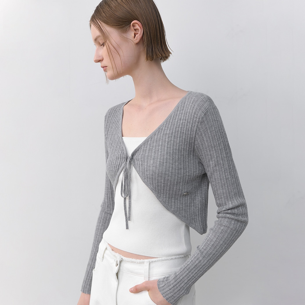 (CD-2184)PAVEL CROP KNIT CARDIGAN