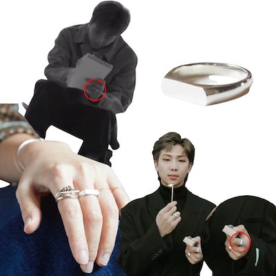 HANNA BTS RM 着用リング (sliver925)ラップモンスターフォ...のサムネイル