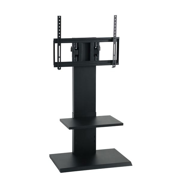 壁掛け風アングルテレビ台 ロータイプ ブラック (組立品)