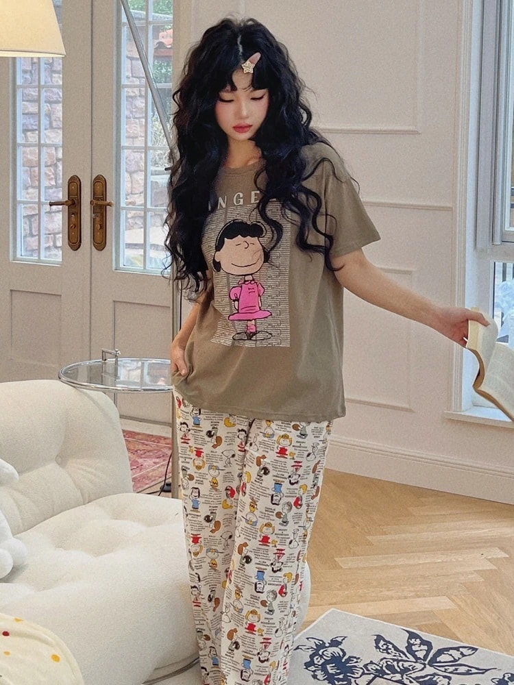 スヌーピーgillaimar ベアファミリー ホーム服 夏 半袖 かわいい スヌーピー パジャマ セット レディース 521 4,790円