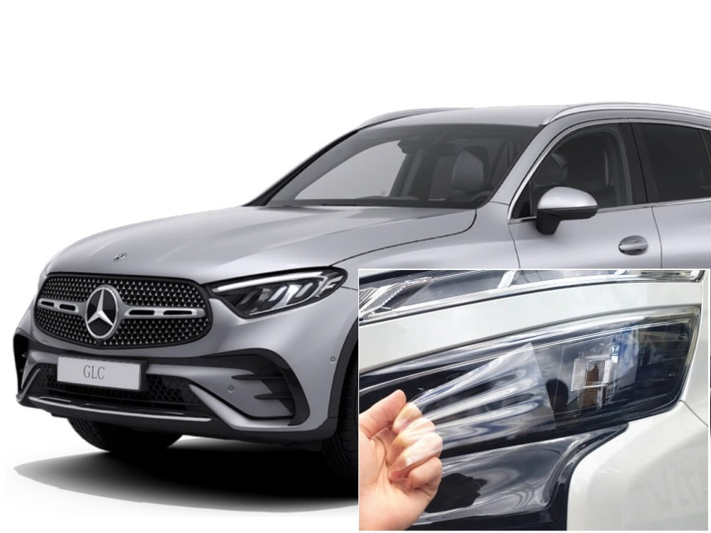 ヘッドライトプロテクションフィルム (ベンツGLC SUV) 車種専用 カット済み 左右セット ヘッドライト保護 メルセデスベンツ用