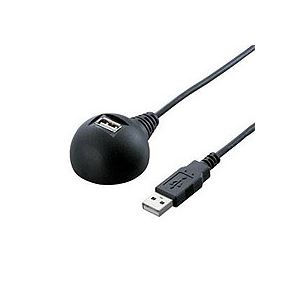 （まとめ）バッファロー USB延長ケーブルスタンドタイプ (A)オス-(A)メス ブラック 2.0m BSUC20EDBK 1本(×5セット)