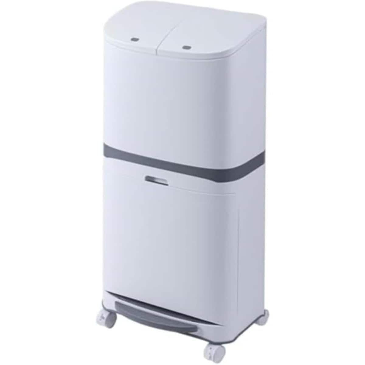 分別 おしゃれ ふた付き 2段 蓋付き スリム 分別 キャスター付き ダストボックス キッチン 生ゴミ 縦型 塵箱 ペダル式 45Ｌ大容量 両開き 密閉 袋が見えない 分別ワゴン 垃圾桶 ごみばこ シ