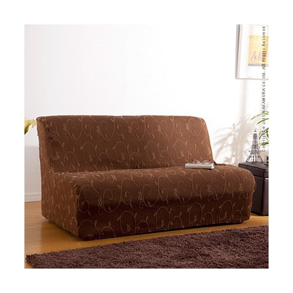 ソファカバー ソファーカバー 生地 二人掛け用 アームなし ひじ掛けなし 植物柄 ツタ 蔦 葉っぱ ナチュラル おしゃれ ストレッチ 伸縮 伸びる 洗える ソファ別売