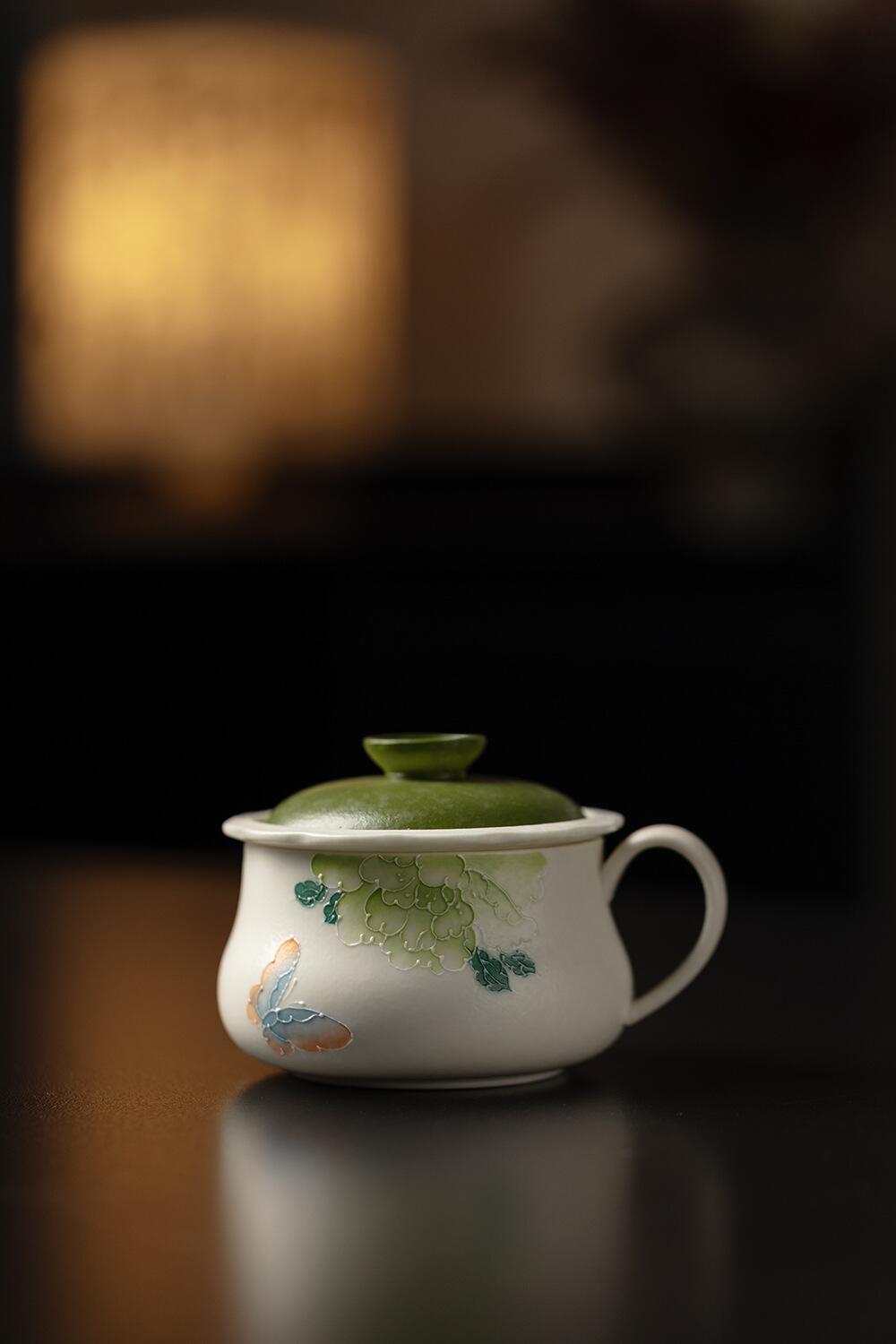 カップ マグカップ おしゃれ 陶器製 茶器 花柄 コーヒーカップ 食器 レトロ風 茶こし付き 180ml 陶器 マグ ティーカップ カフェマグ 結