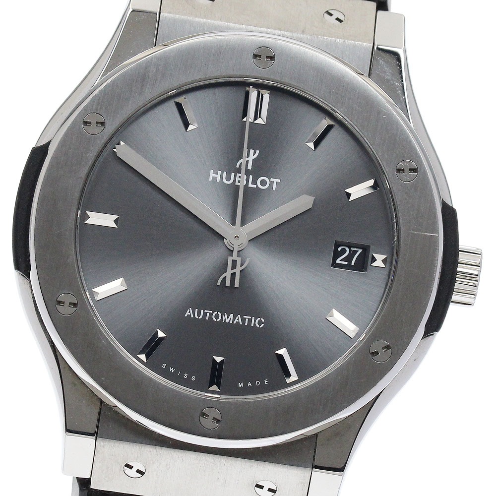 ウブロ HUBLOT 511.NX.7071.LR クラシックフュージョン レーシンググレー 自動巻き メンズ 保証書付き_878370【中古】