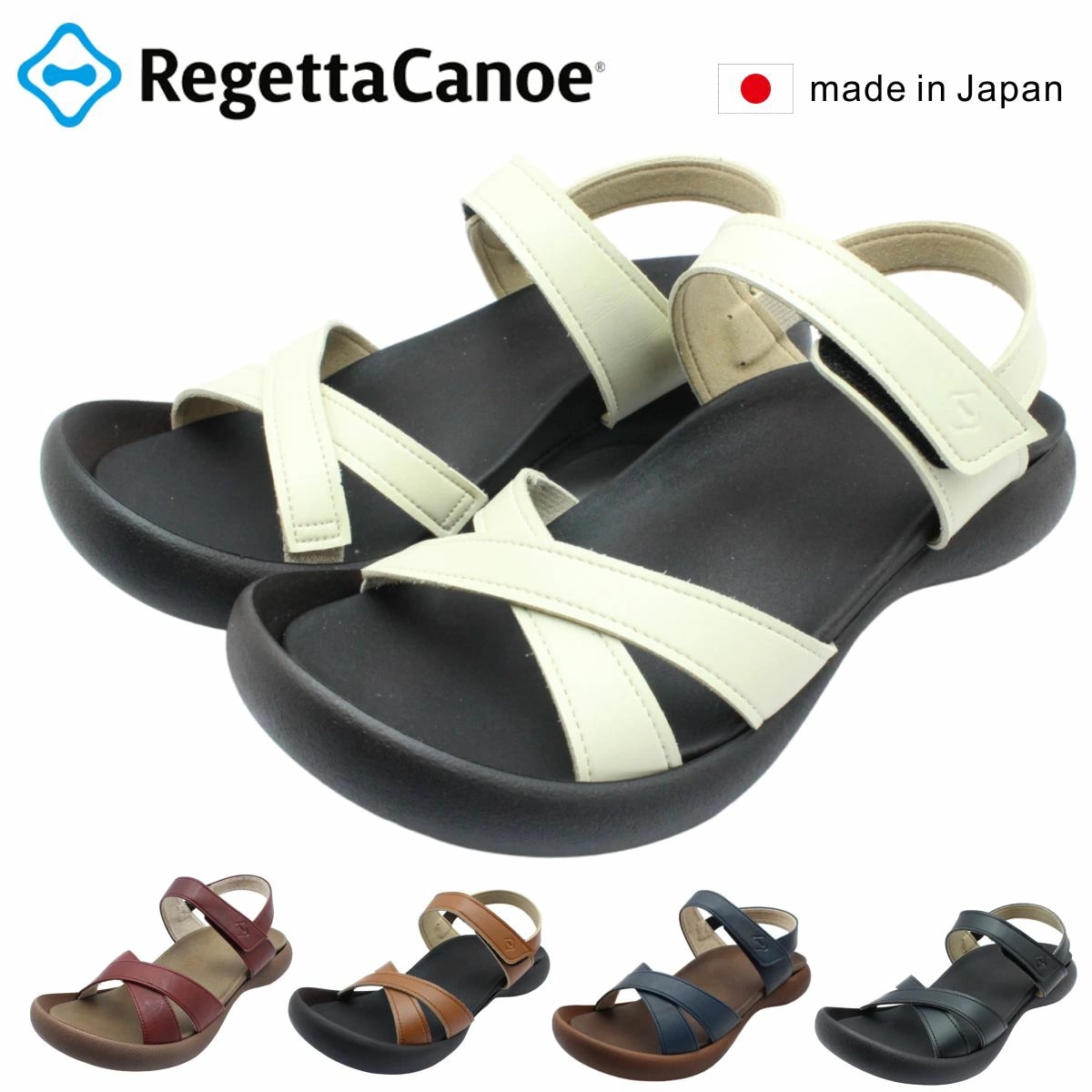 リゲッタカヌー CJFD5326a レディース クロスベルト サンダル フィールドソール RegettaCanoe 5326 日本製