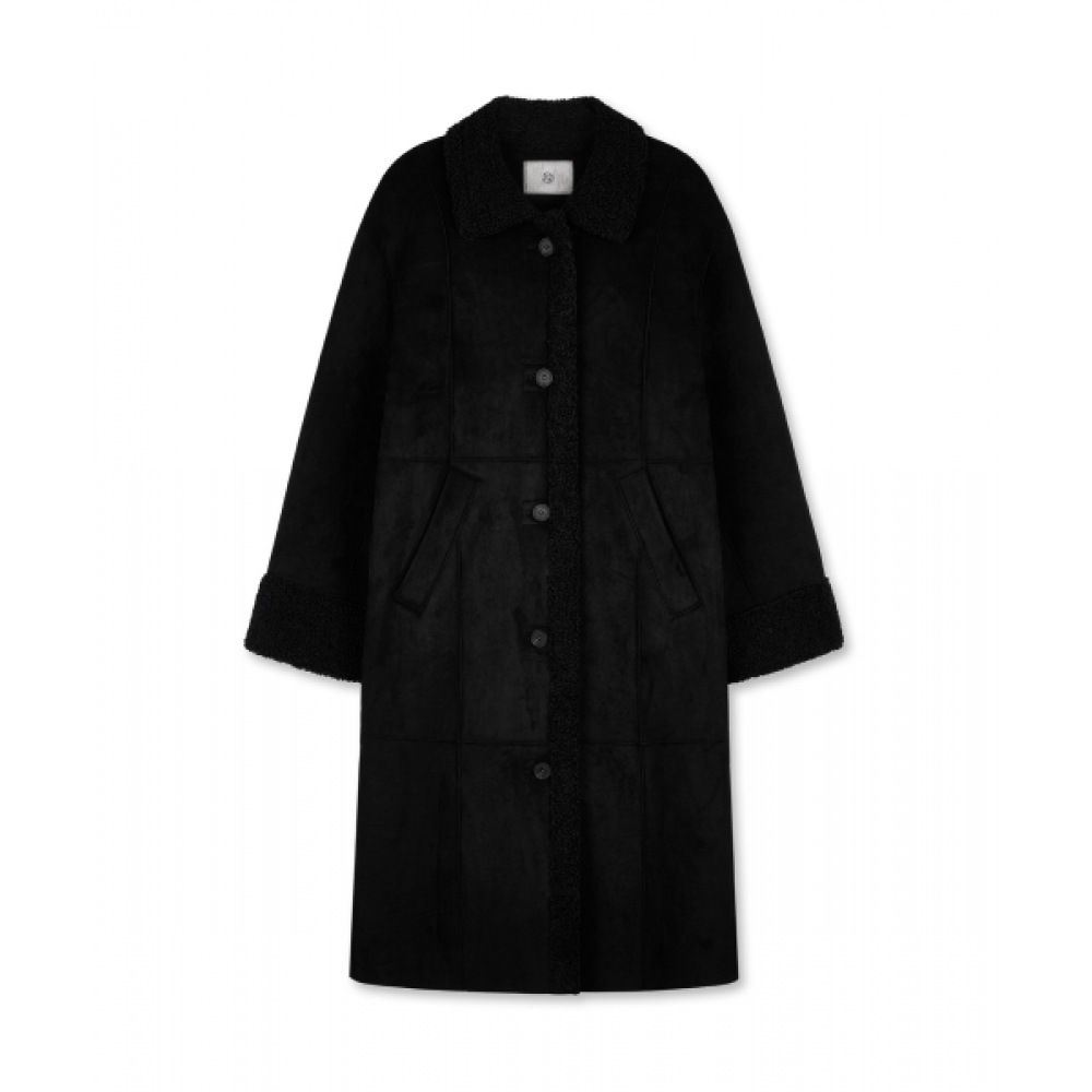 FREI ヴィーガンスエードロングマスタング (ブラック)