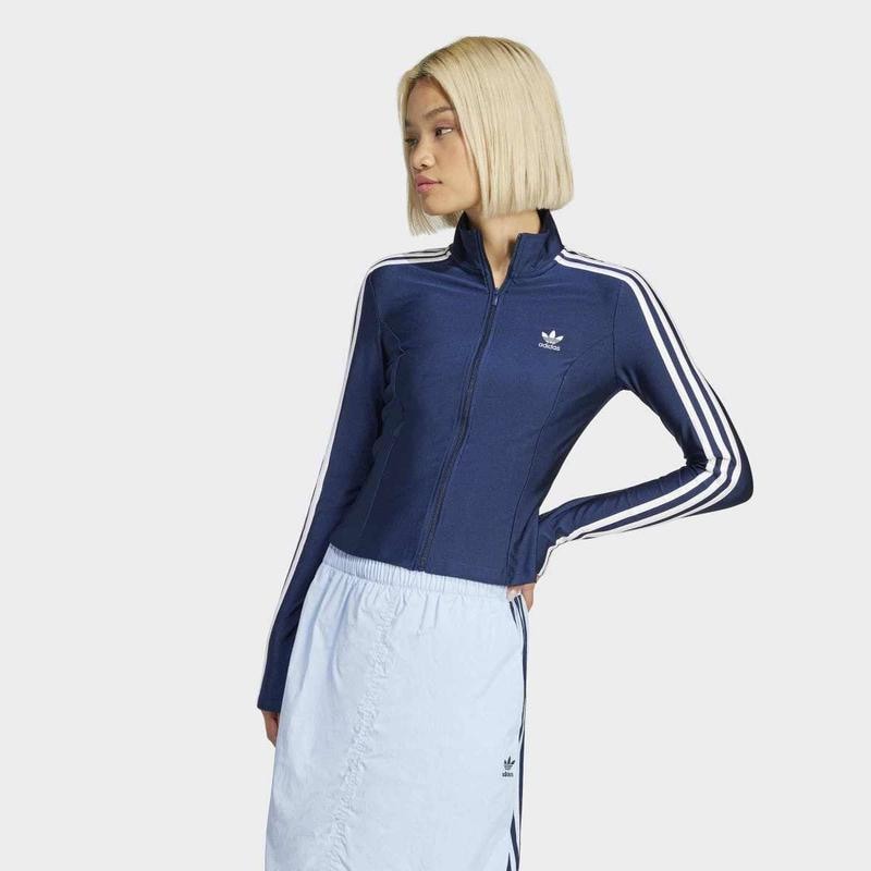 [女性] 体を包み込むスリムフィットのシルエットのアディカラー 3S スリム トラックトップ(JD5023)