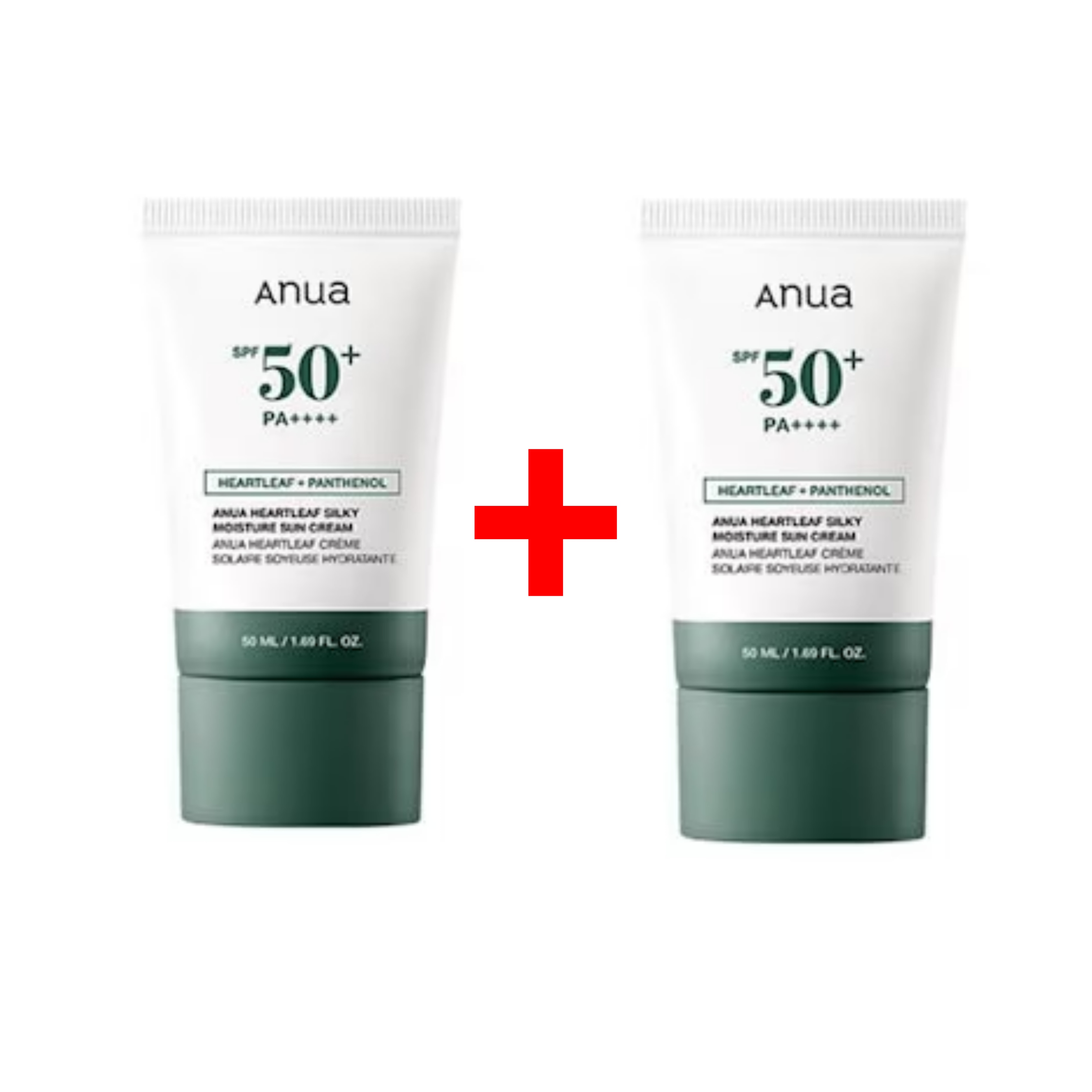 [1+1]ドクダミシルキーモイスチャーサンクリーム, 50ml / SPF50+PA++++ / 敏感肌 / 日焼 け止め / 敏感肌の日焼 け止め / 保湿日焼け止め / デイリーケア / 鎮静