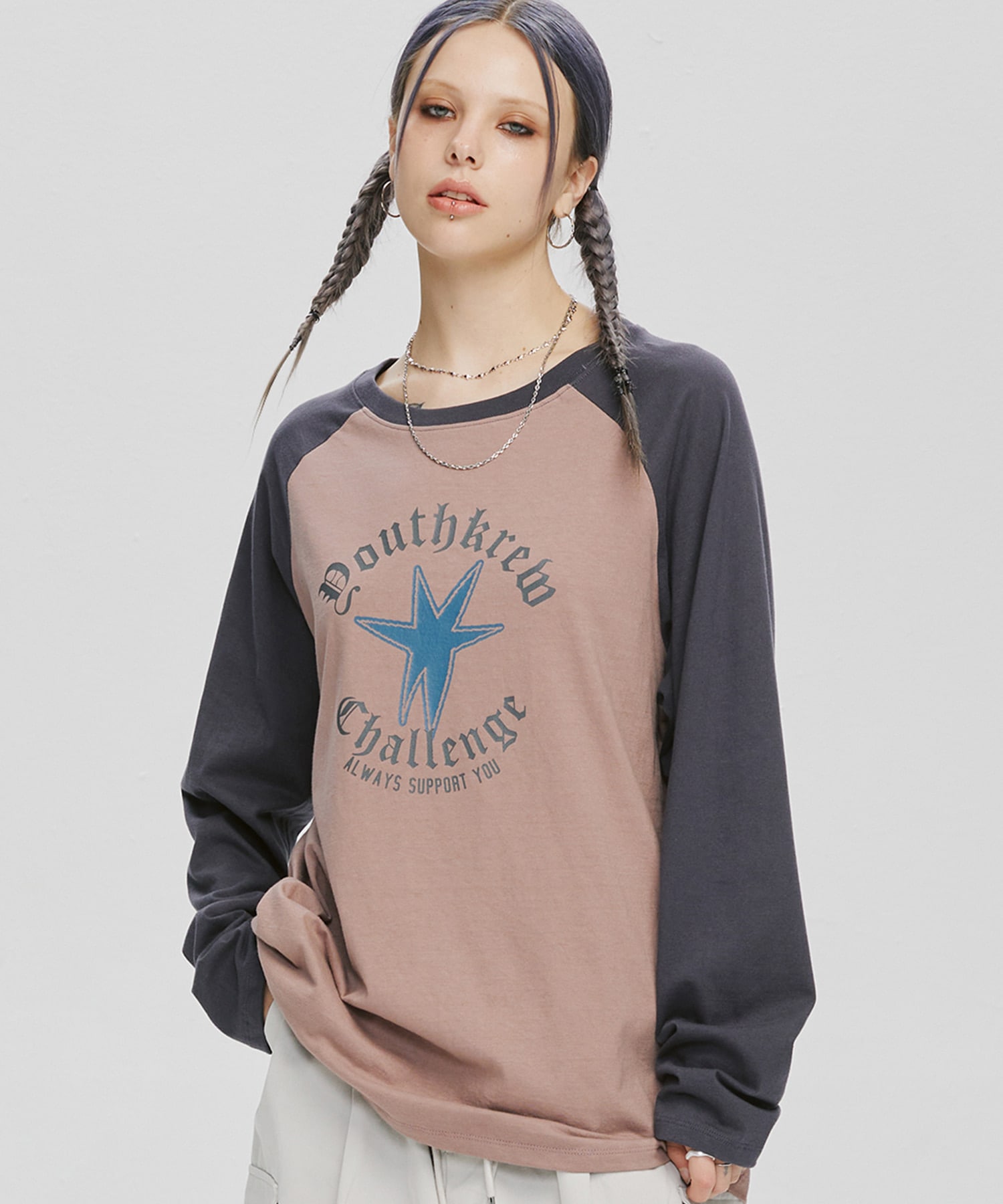 YK Gloria Raglan Long Sleeve - DustyPink