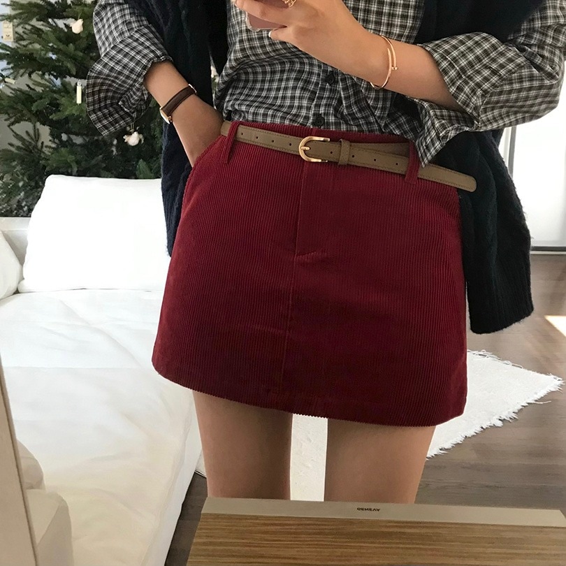 メロコーデュロイローライズミニスカート sk1141