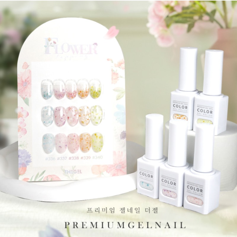 THE GEL / Flower Topping Glitter gel 5 set