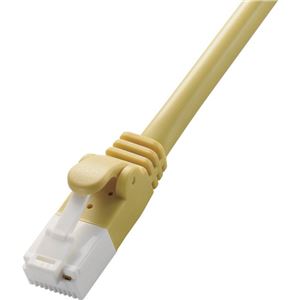 （まとめ） エレコム Cat6対応ツメ折れ防止LANケーブル イエロー 2m LD-GPT／Y2／RS 1本 (×10セット)