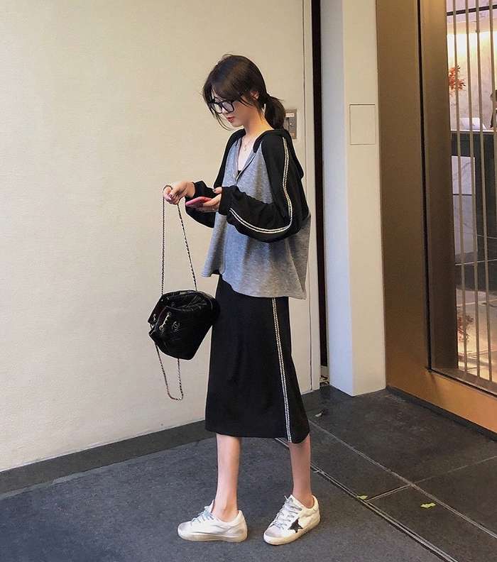 秋新作大きいサイズレディース上下セット2枚組セットアップパーカーシャツ長袖スウェットLXLXXL 4,964円