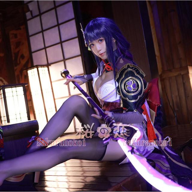 原神 げんしん genshin 稲妻 雷神バアル 雷電将軍（らいでんしょうぐん）コスプレ 衣装 cosplay イベント パーティー コスチューム 変装 仮装 uw1534
