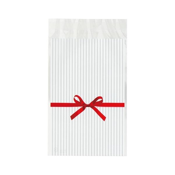 （まとめ） ヘッズ リボンテープ付OPPバッグ 白RI-TO4 1パック（50枚） [x10セット]