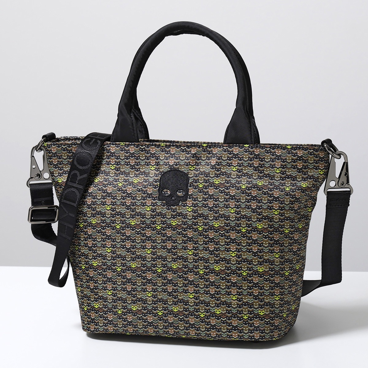 HYDROGEN ハイドロゲン ショルダーバッグ NBMHH00322 メンズ ポリエステル クロスボディ スカル 刺繍 トートバッグ 総柄 鞄 435