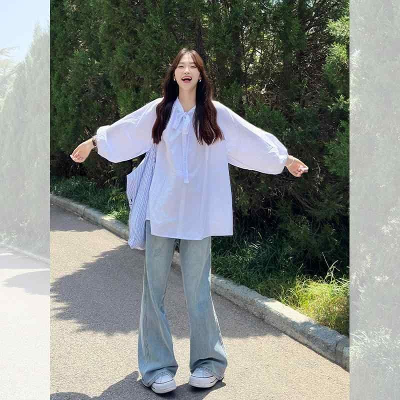 爆売れ中ルーズ トップス スタイル 長袖 パフスリーブシャツ 春秋 スタイル フレンチスタイル 美 24
