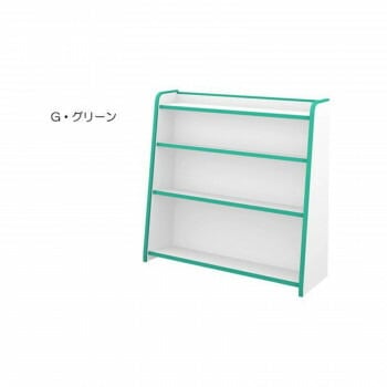 知育家具 EVAキッズシリーズ ほんだな 幅93cm GR-93H　G/グリーン