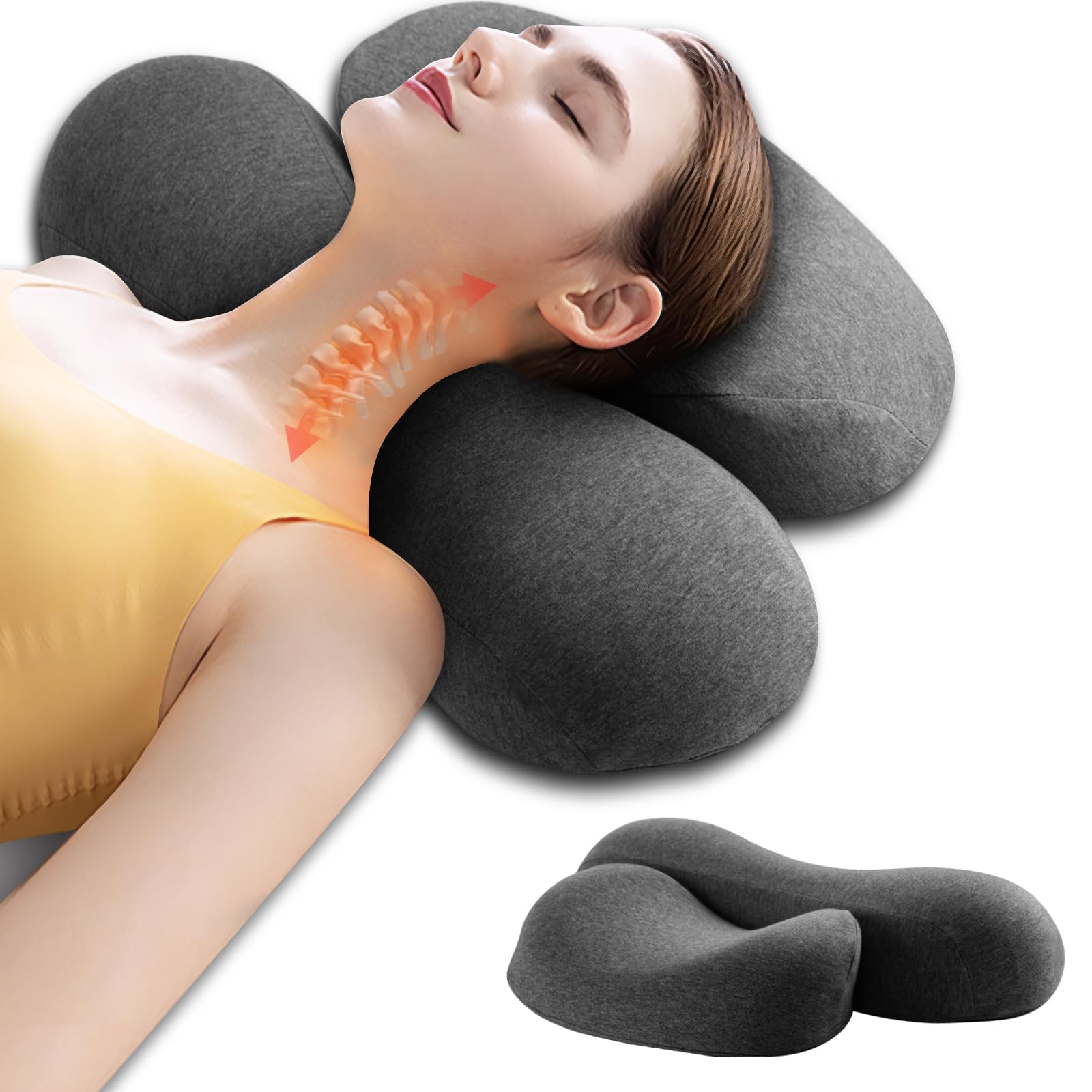 【睡眠の専門家監修】Soomil 枕 低反発 首枕 首が痛くならない まくら 安眠枕 ネックピロー 伸ばす 首や肩の負担にならない 通気性 カバー洗濯可 誕生日プレゼント 男性 女性 ギフト 母の日