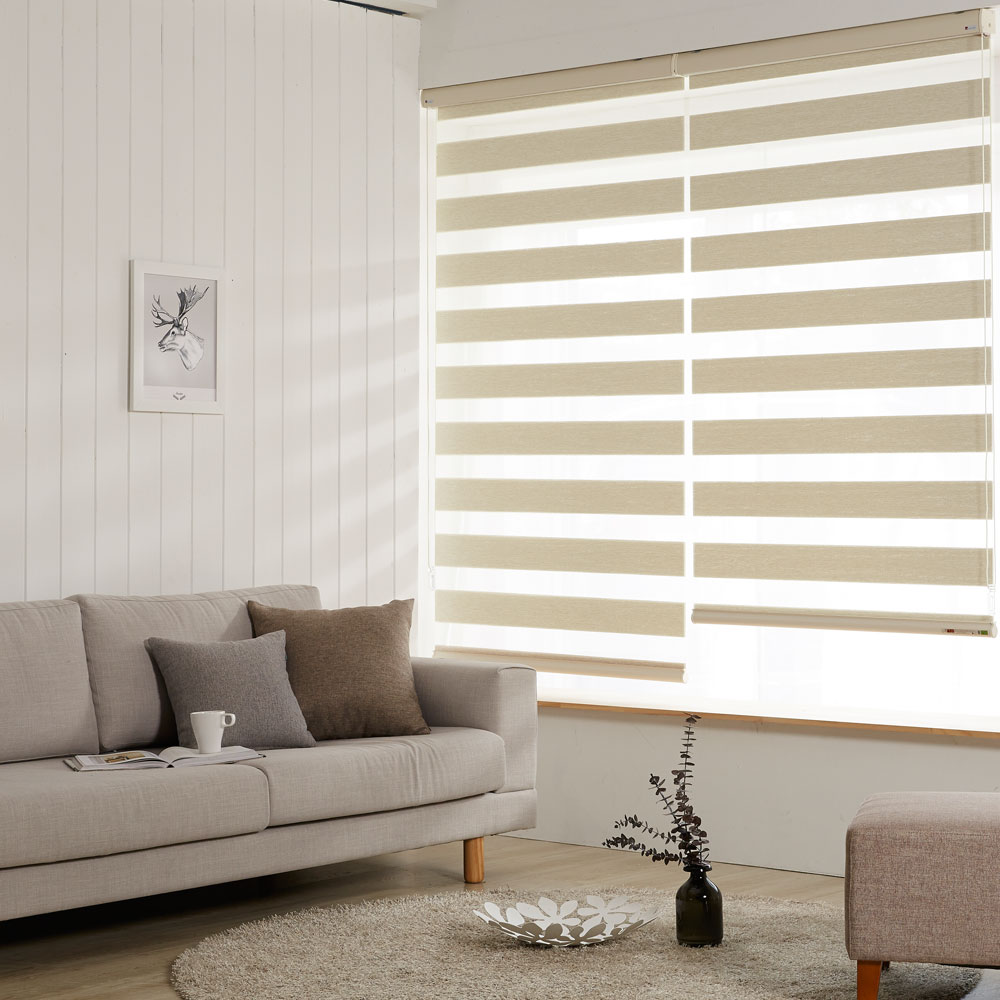 1+1 WOODLOOK 7色 韓コンビブラインド ロルスクリン カスタムメイド