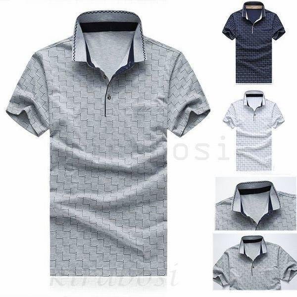父の日 ゴルフウェア ポロシャツ チェック柄 メンズ POLOシャツ 半袖 カジュアルシャツ 夏 サッカーシャツ 大きいサイズ 30代