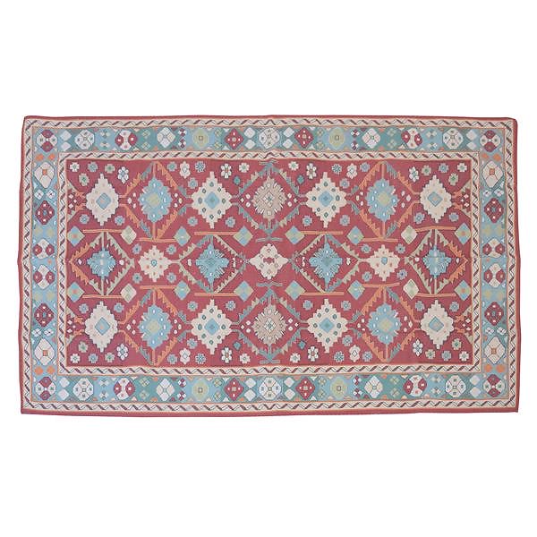 エスニック風 ラグマット/絨毯 170230cm TTR-169B 長方形 インド製 リビング ダイニング 応接間 客間