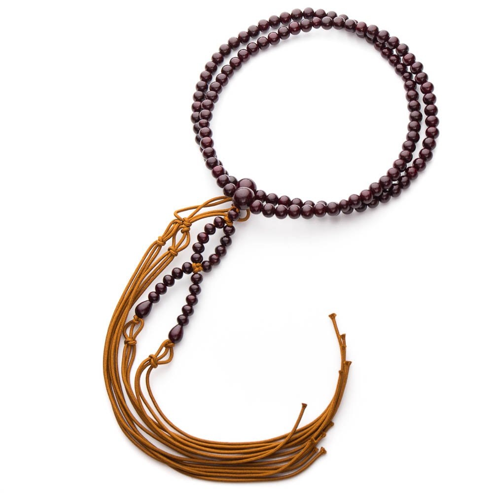 数珠 京念珠 男性用 浄土真宗仕立 紫檀 8mm 正絹房