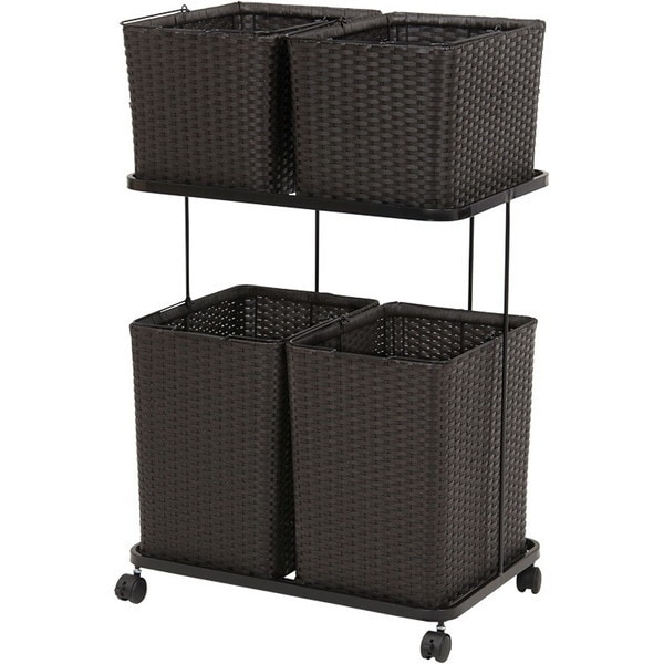 RAN-2428DBR ランドリーラック ダークブラウン メーカー直送