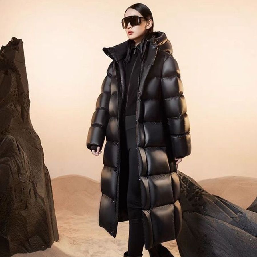 【ブラックゴールドグースダウンエイト超厚手版】メンズレディース ミドル丈ダウンジャケット 2024年新作ファッション ウエスタンスタイル