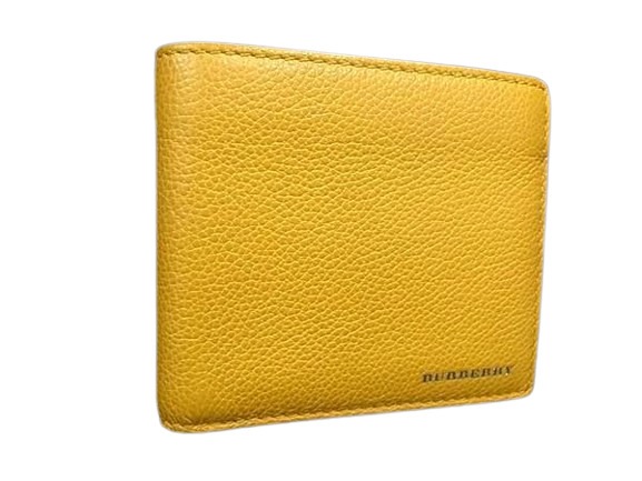 バーバリー 二つ折り財布 札入れ レザー - イエロー系 折財布 カード入れ サイフ ブランド 人気 ウォレット プレゼント レディース メンズ【本物保証】