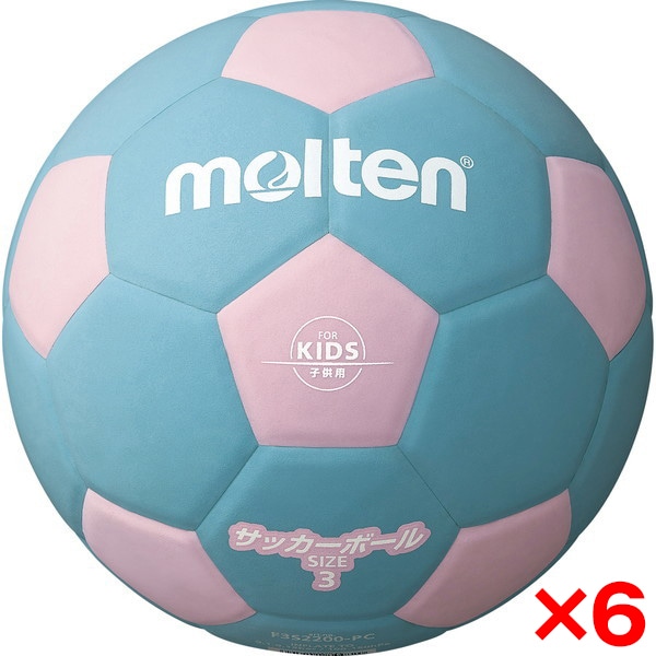 6個セット サッカーボール 軽量3号球 サッカー2200 ピンク×シアン F3S2200-PCサッカー