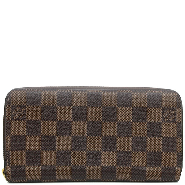 ルイヴィトン LOUIS VUITTON 長財布 ジッピー ウォレット ダミエキャンバス ダミエエベヌ ゴールド金具 茶 ラウンドファスナー N41661 CA1149【中古】