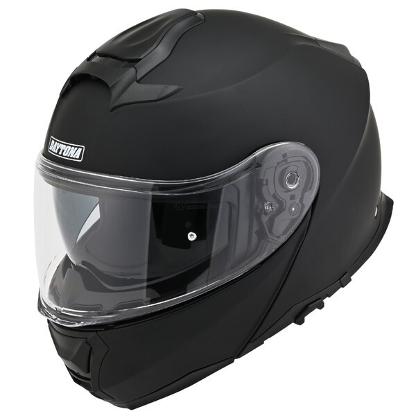 D61129 DN010BTシステムヘルメット バイク用 SG規格 高強度ABS フリップアップ ピンロックシート付 インナーバイザー スピーカーホール装備 マットブラック Mサイズ(57-58cm)