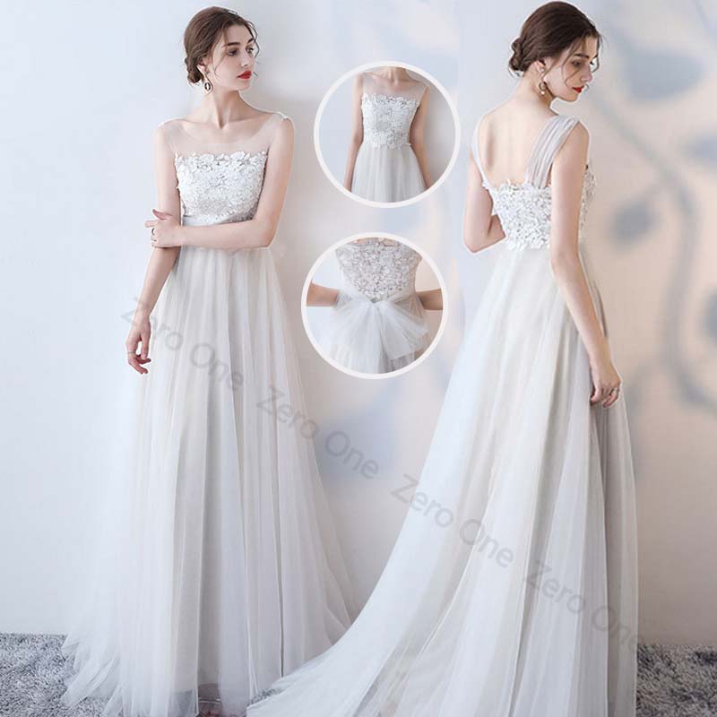 【国内发送】パーティードレス ウエディングドレス 二次会 花嫁 Aライン 白 ロングドレス チュール結婚式 演奏会 お呼ばれ 新年会 卒業式 成人式