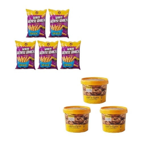 ノーブランドスウィートハチミツプレッツ200g×5個+チョコチップクッキー400g×3個学校事務所