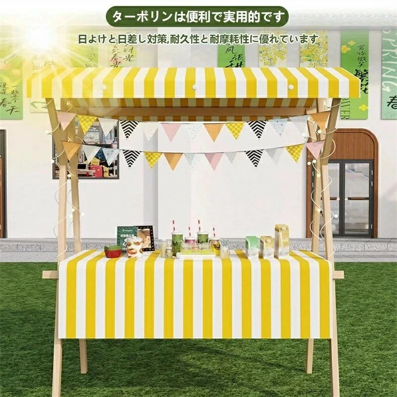 【店舗の人気商品!】木製 屋台ブース 折りたたみ式屋台 仮設屋台セット 移動販売 フードカート フリーマーケット 軽量 収納便利 組み立