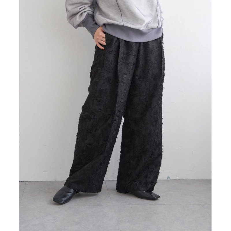 フリンジタックワイドパンツ