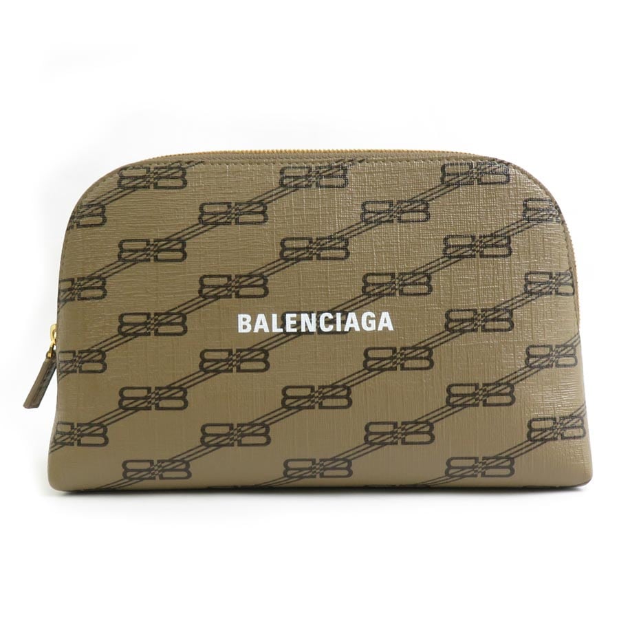 バレンシアガ BALENCIAGA ポーチ レザー ブラウン ユニセックス r10208j