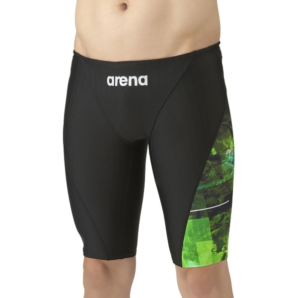 ARENA アリーナ レーシングスパッツ ハーフレッグ 水泳 水着メンズ競泳用 公認 AS5FRC57M-BKGR