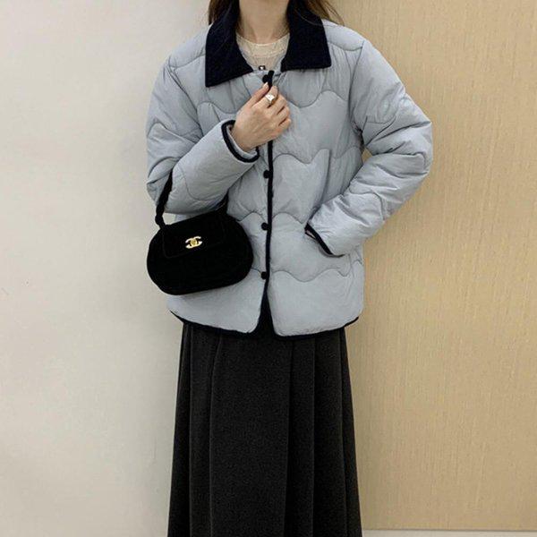 レディース配色カラーキルティングジャンパー DMESW-JUP-STS14286076