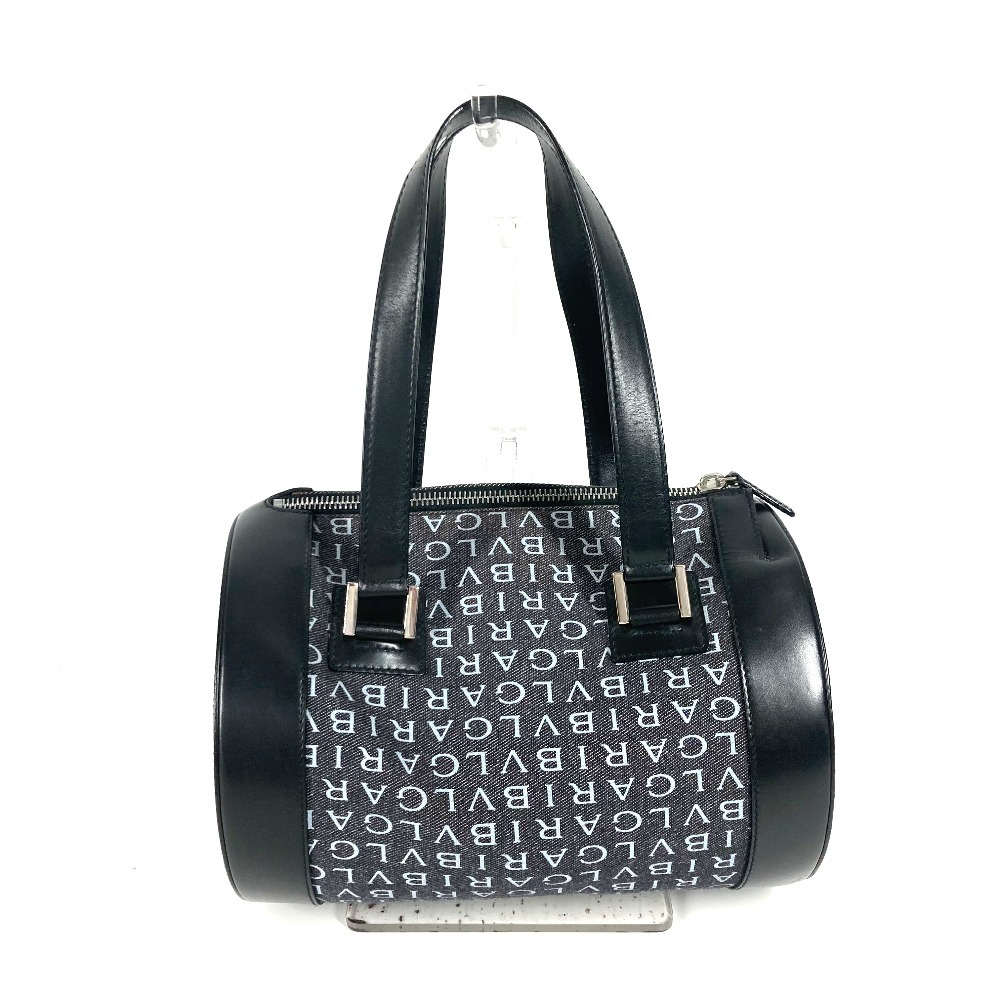 ハンドバッグ ロゴマニア ドラム 筒型 ビーゼロワン B-ZERO1 カバン 肩掛け ショルダーバッグ デニム ブラック 24,750円